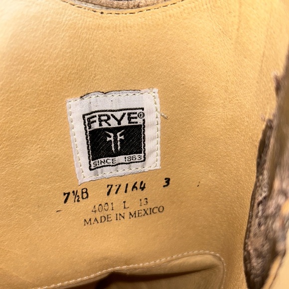 FRYE | Melissa Button Riding Boots in Chocolate Glaze Vintage Distressed 7.5 - Picture 14 of 16